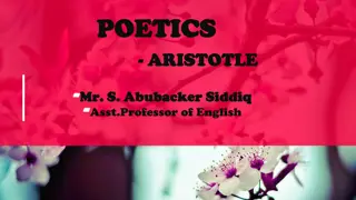 Aristotle's Poetics: An Overview of the Masterpiece