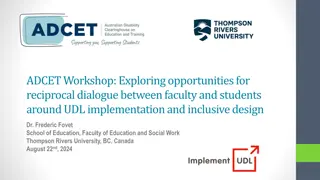 Reciprocal Dialogue in UDL Implementation: Faculty-Student Perspectives