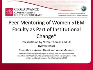 Peer Mentoring of Women STEM Faculty for Institutional Change