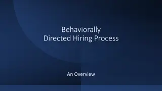 Behaviorally Directed Hiring Process Overview