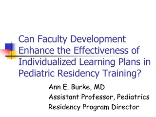 Enhancing Individualized Learning Plans in Pediatric Residency Training