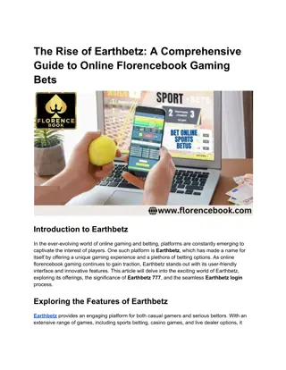 The Rise of Earthbetz_ A Comprehensive Guide to Online Florencebook Gaming Bets