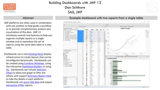 Building Dashboards with JMP 13: Organizing and Reproducing Reports Dynamically