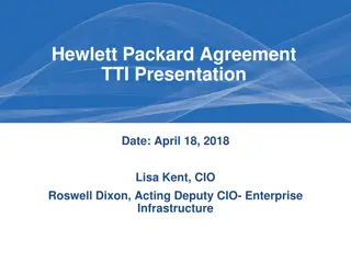 Hewlett Packard Agreement TTI Presentation Details