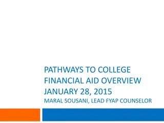 College Financial Aid Overview and Upcoming Events