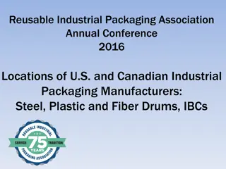 Locations of U.S. and Canadian Industrial Packaging Manufacturers in 2016