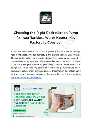 Choosing the Right Recirculation Pump for Your Tankless Water Heater_ Key Factors to Consider