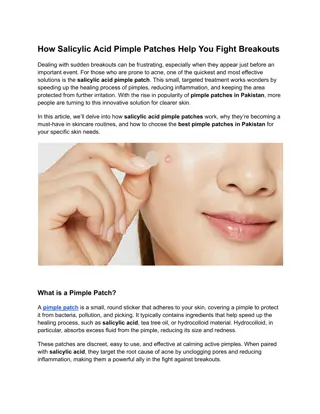 How Salicylic Acid Pimple Patches Help You Fight Breakouts