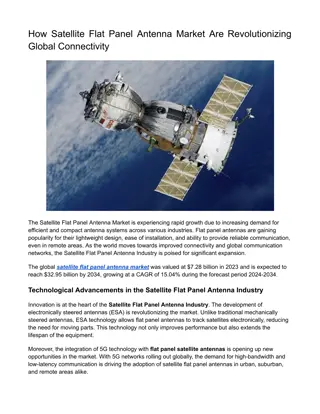 How Satellite Flat Panel Antenna Market Are Revolutionizing Global Connectivity