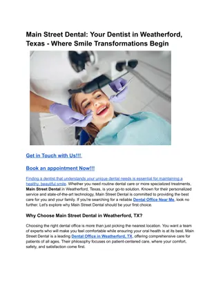 Main Street Dental_ Your Dentist in Weatherford, Texas - Where Smile Transformations Begin