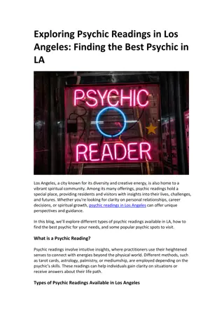 Best Psychic Readings in LA: Unveil Your Future with Top Experts