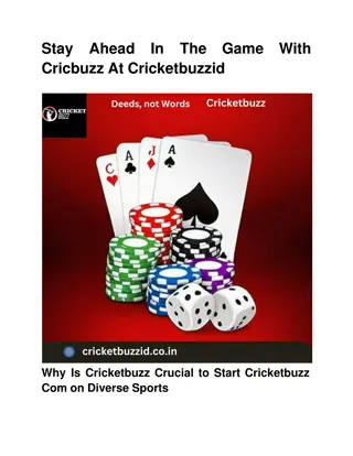 Stay Ahead In The Game With Cricbuzz At Cricketbuzzid