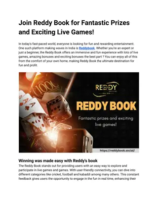 Join Reddy Book for fantastic prizes and exciting live games