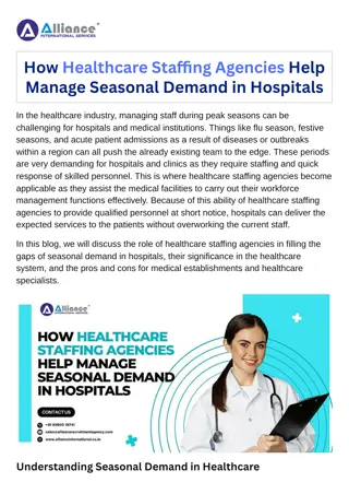 How Healthcare Staffing Agencies Help Manage Seasonal Demand in Hospitals