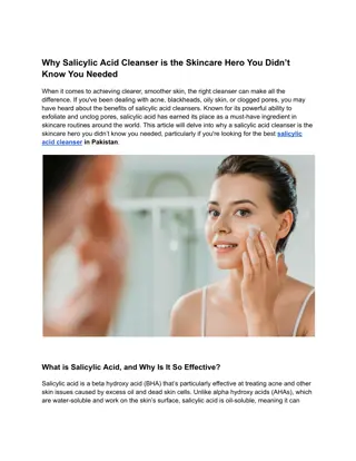 Why Salicylic Acid Cleanser is the Skincare Hero You Didn’t Know You Needed