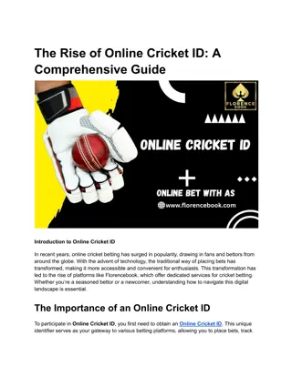 The Rise of Online Cricket ID_ A Comprehensive Guide