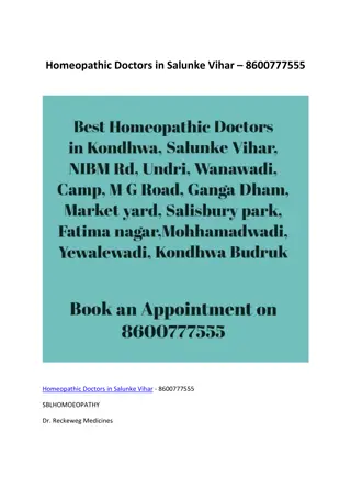 Homeopathic Doctors in Salunke Vihar – 8600777555