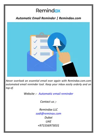 Automatic Email Reminder | Remindax.com