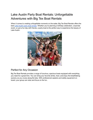 Lake Austin Party Boat Rentals_ Unforgettable Adventures with Big Tex Boat Rentals