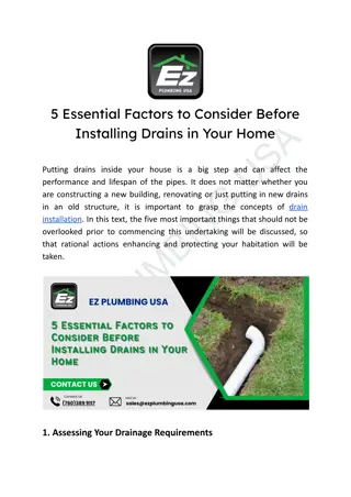 5 Essential Factors to Consider Before Installing Drains in Your Home