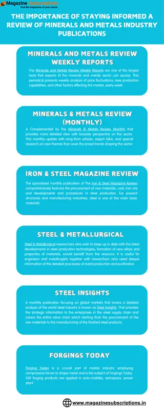 The Importance of Staying Informed: A Review of Minerals and Metals Industry Pub