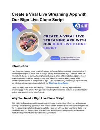 Create a Viral Live Streaming App with Our Bigo Live Clone Script (1)