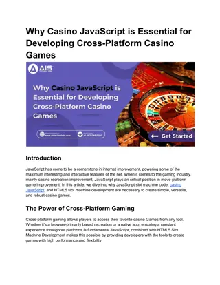 Why Casino JavaScript is Essential for Developing Cross-Platform Casino Games