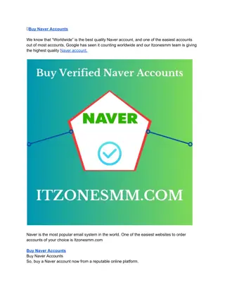 Top 8 Best Site To Buy Naver Accounts  Los Angeles