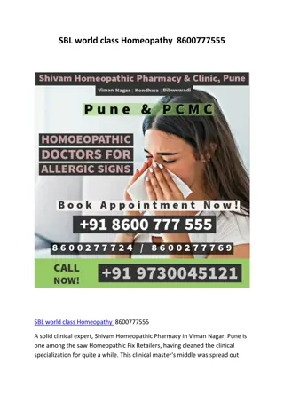 SBL world class Homeopathy  8600777555