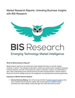 Market Research Reports: Unlocking Business Insights with BIS Research