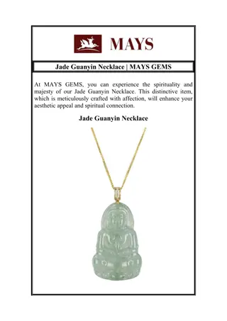 Jade Guanyin Necklace  MAYS GEMS