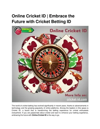 Online Cricket ID _ Embrace the Future with Cricket Betting ID