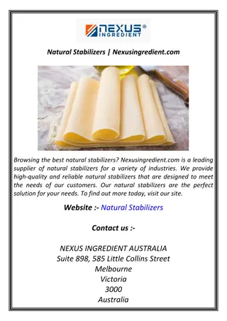 Natural Stabilizers | Nexusingredient.com