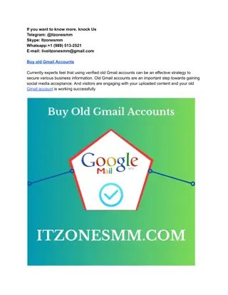 New / Aged or Old Gmail Accounts For Sale