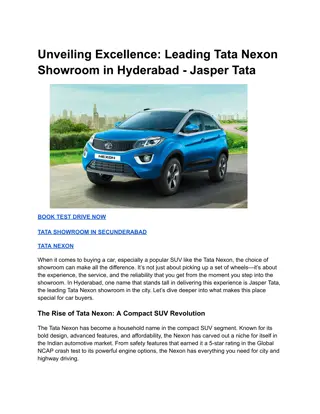 Unveiling Excellence_ Leading Tata Nexon Showroom in Hyderabad - Jasper Tata