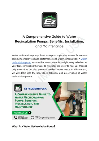 A Comprehensive Guide to Water Recirculation Pumps_ Benefits, Installation, and Maintenance