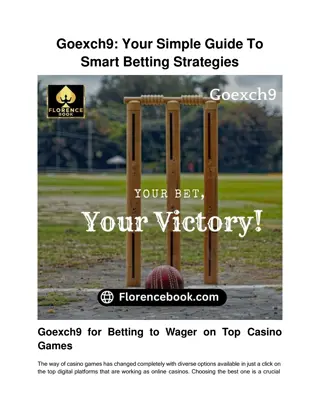 Goexch9_ Your Simple Guide To Smart Betting Strategies