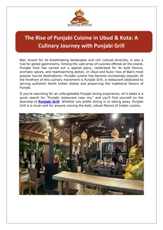 The Rise of Punjabi Cuisine in Ubud and Kuta