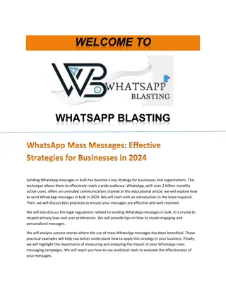 WhatsApp Mass Messages Effective Strategies for Businesses in 2024