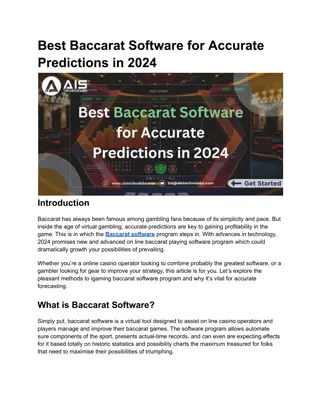 Best Baccarat Software for Accurate Predictions in 2024