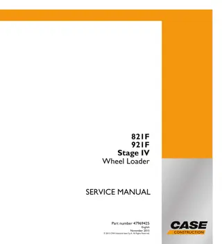 CASE 821F ZBAR Wheel Loader Service Repair Manual Instant Download