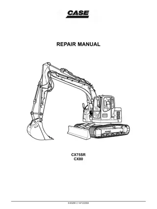 CASE CX75SR CRAWLER EXCAVATOR Service Repair Manual Instant Download