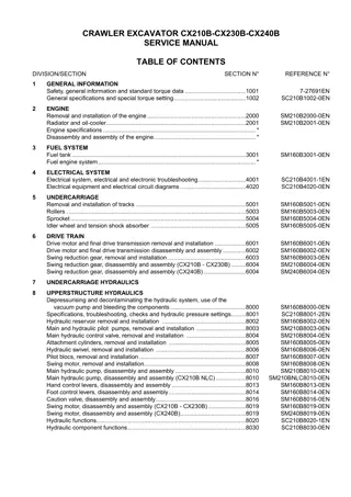 CASE CX210B CRAWLER EXCAVATOR Service Repair Manual Instant Download