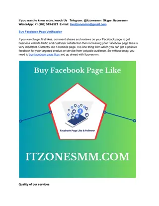 Buy Facebook Page Likes in sale