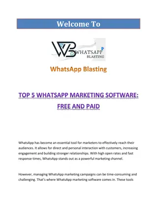 Top 5 WhatsApp Marketing Software Free and Paid