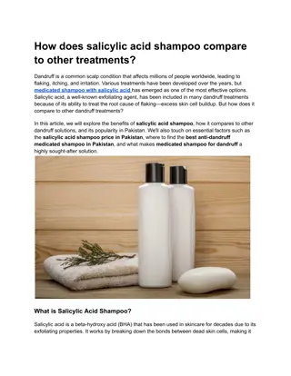 How does salicylic acid shampoo compare to other treatments