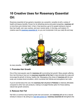 10 Creative Uses for Rosemary Oil