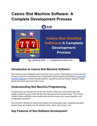 Casino Slot Machine Software_ A Complete Development Process