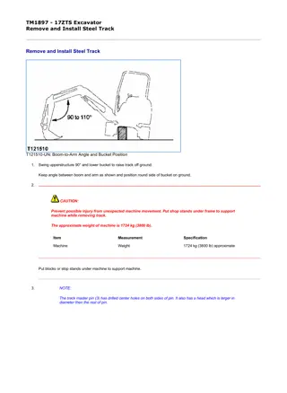 John Deere 17ZTS Compact Excavator Service Repair Manual Instant Download (TM1897)