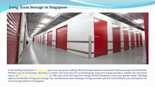 Long Term Storage  in Singapore